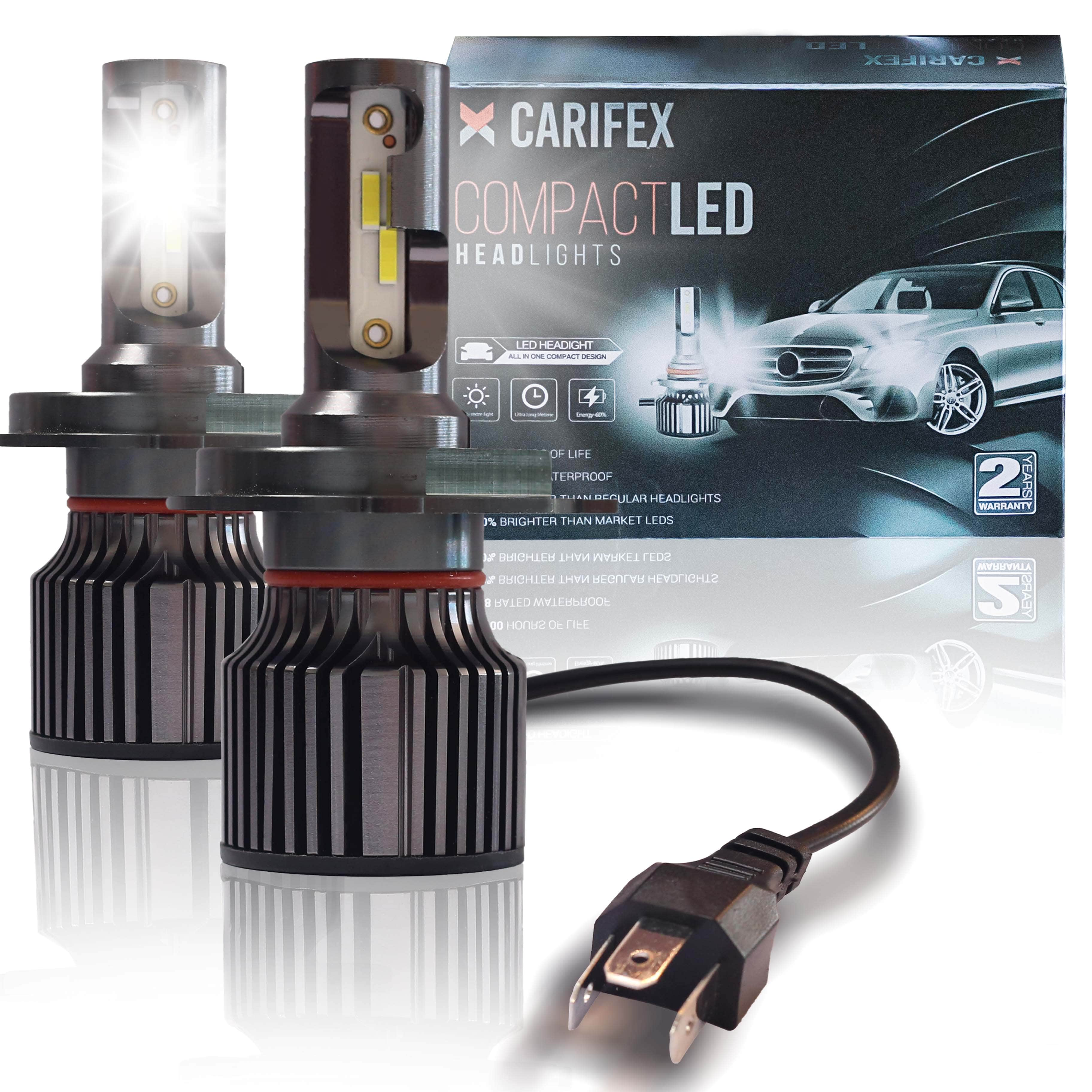 Compact H4 LED Headlight Bulbs