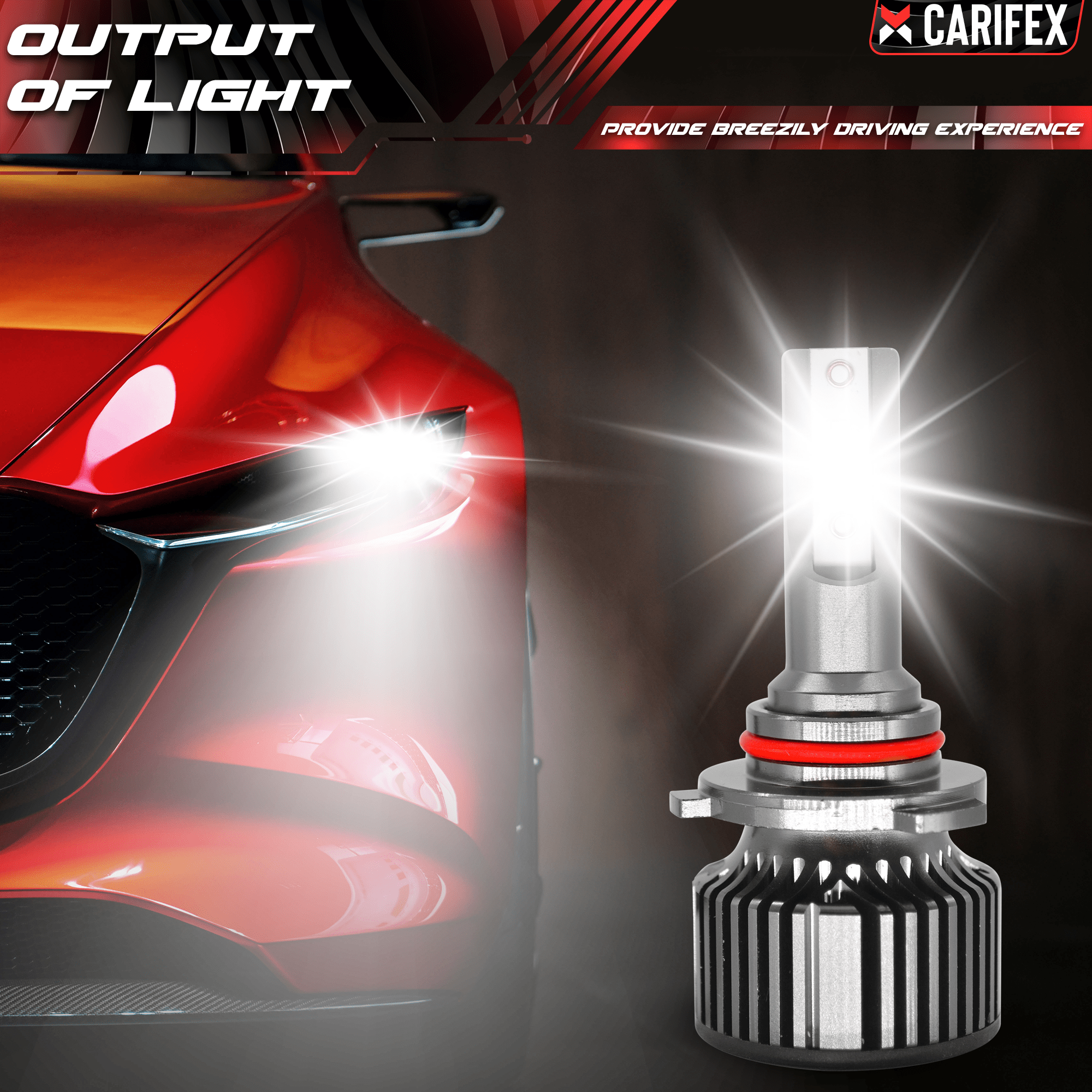Carifex headlights bulb Compact Led Headlights - 9004