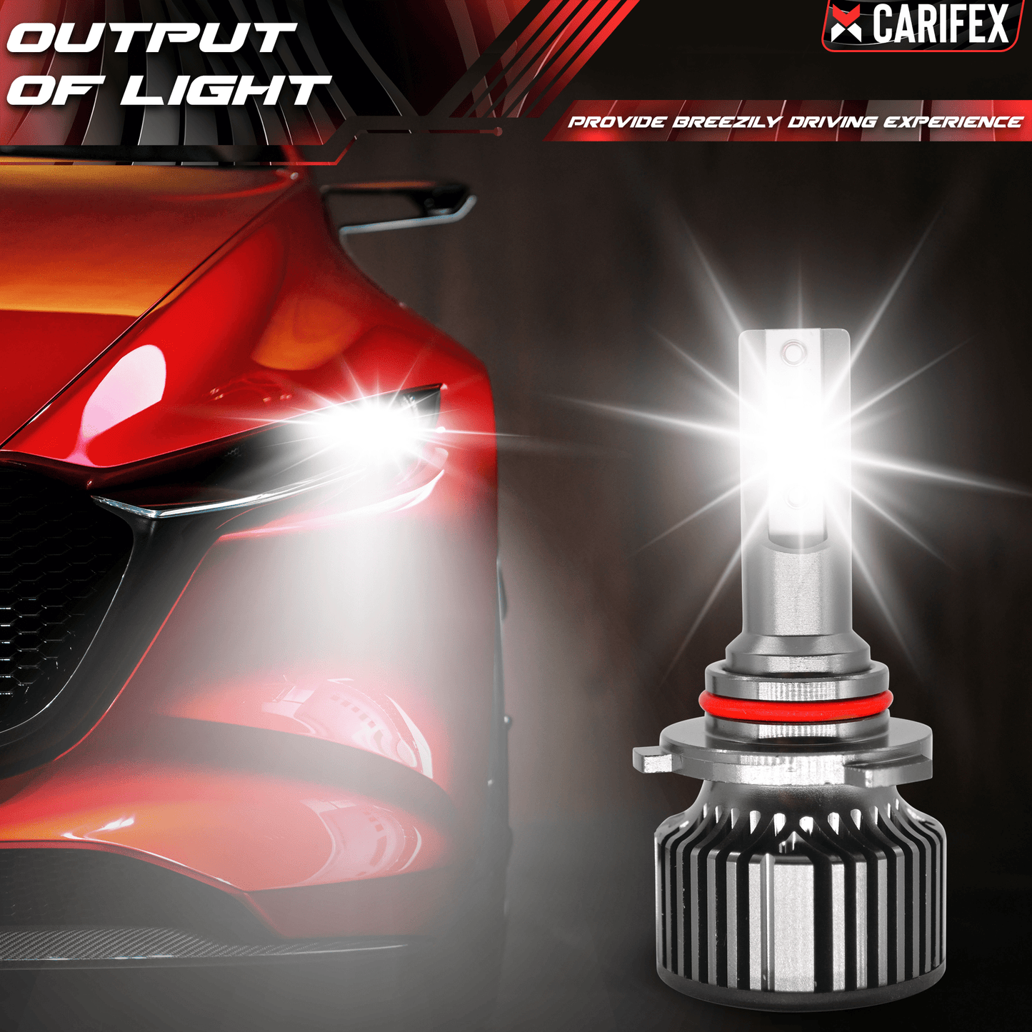 Carifex headlights bulb Compact Led Headlights - 9004