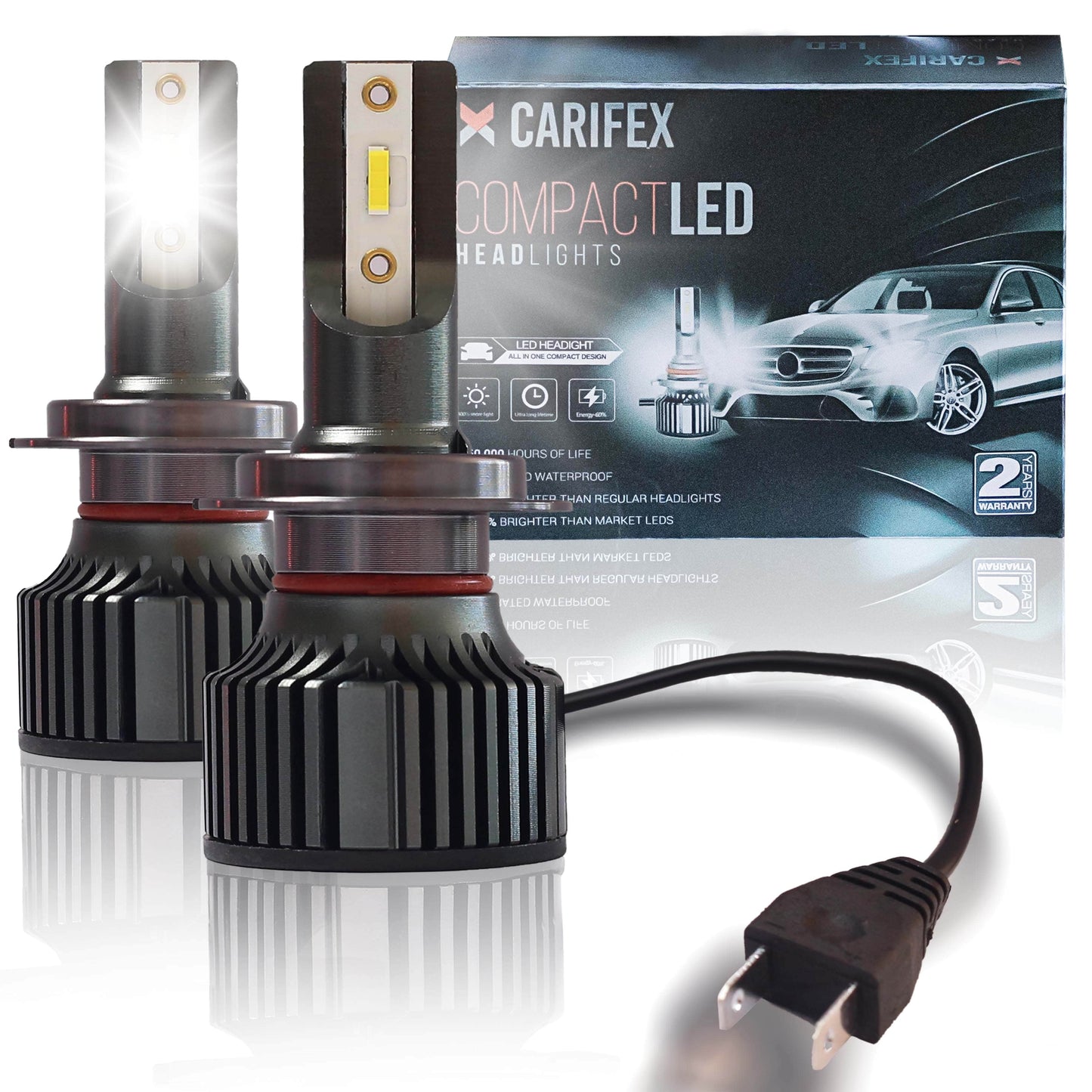 Carifex Compact LED Headlights Compact H7 LED Headlight Bulbs
