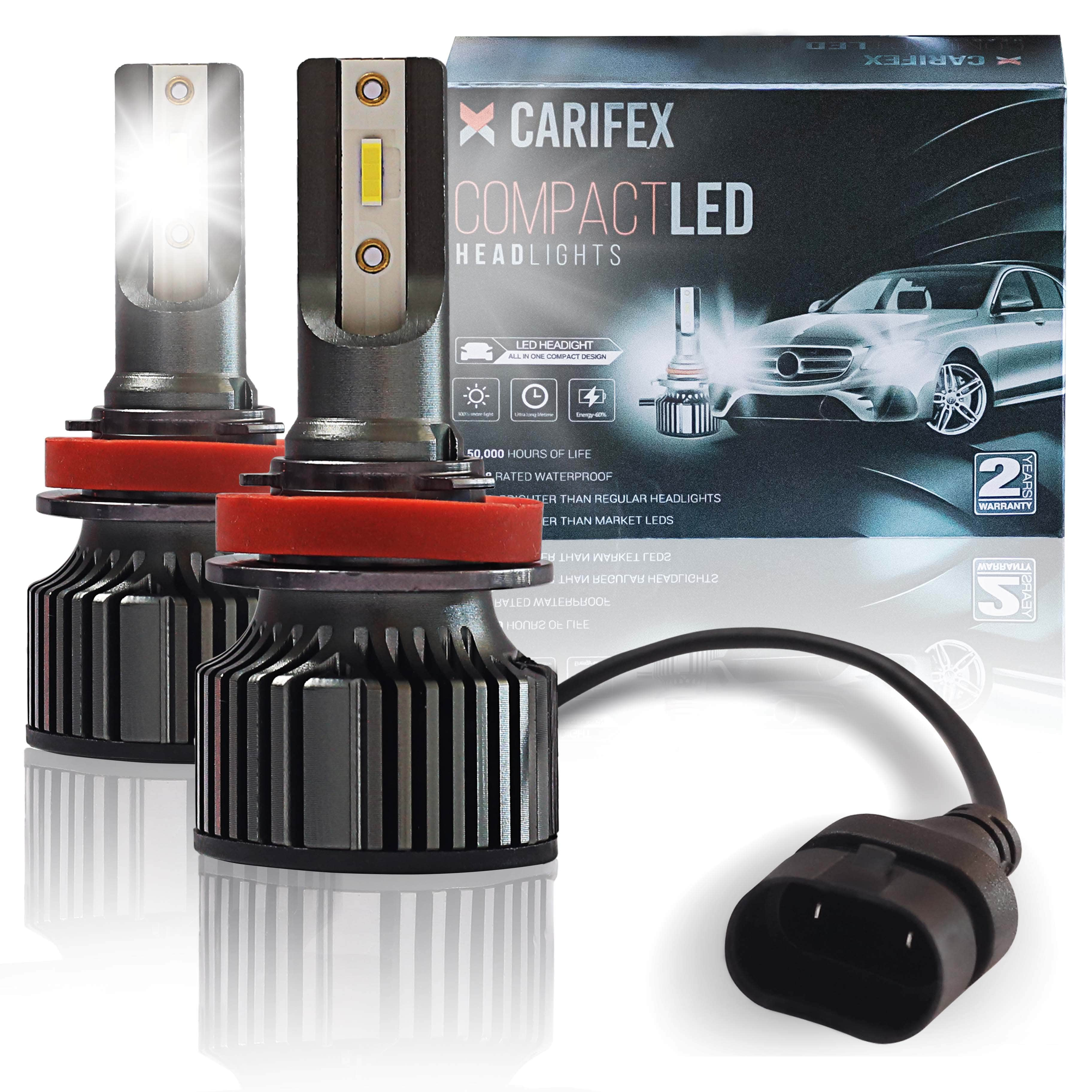 Carifex Compact LED Headlights Compact H8 LED Headlight Bulbs