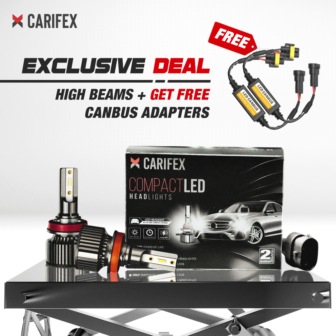 Carifex HIGH BEAMS + FREE PLUG & PLAY CANBUS ADAPTERS Carifex LED Headlight Kit