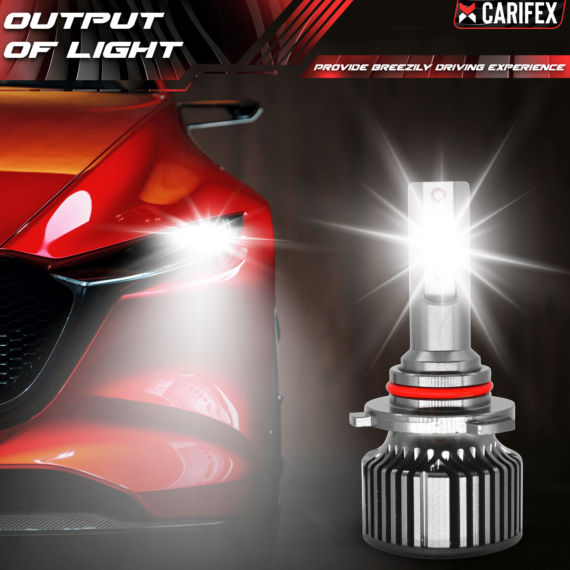 Carifex headlights bulb Compact LED Headlight  - 9007